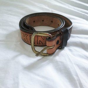 Vintage Western Leather Tooled Belt M, L, Kingston